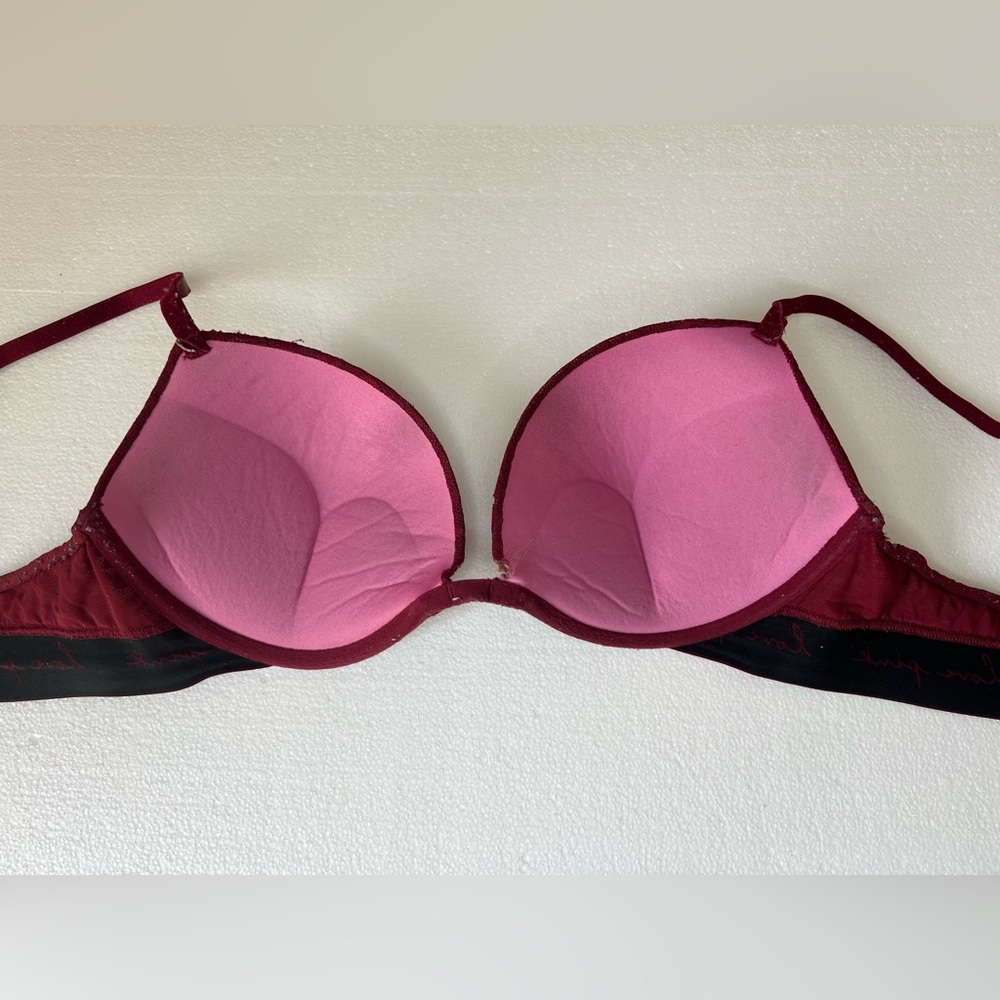 PINK Victoria's Secret Burgundy Lace Bra - Picture 5 of 7